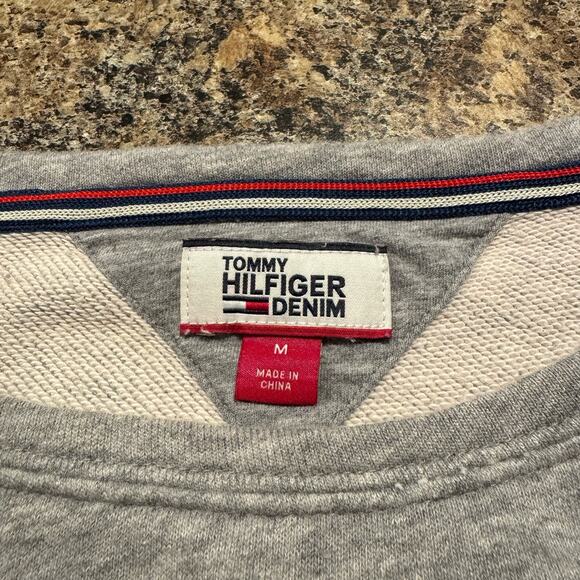 Tommy Hilfiger Sweatshirt Spell Out 90s Streetwear Athleisure Logo Retro Medium - Picture 3 of 6